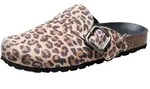Clog VERBENAS, Damen, Gr. 36, leo, Veloursleder, Schuhe Clog, Hausschuh,...