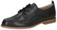 Schn&uuml;rschuh CAPRICE "Caprice Halbschuhe Nappaleder", Damen, Gr. 36, schwarz (ocean),