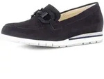 Slipper GABOR "FLORENZ", Damen, Gr. 35, dunkelblau, Ziegenveloursleder, Schuhe
