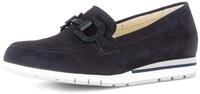 Slipper GABOR "FLORENZ", Damen, Gr. 35, dunkelblau, Ziegenveloursleder, Schuhe