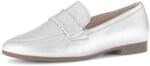 Slipper GABOR "Slipper", Damen, Gr. 37, silber, Schuhe Slipper