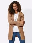 Longstrickjacke CASUAL LOOKS, Damen, Gr. 38, braun (camel), 50% Baumwolle, 50%