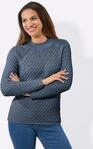 Strickpullover INSPIRATIONEN "Pullover", Damen, Gr. 36, rauchblau, 50%...