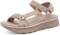 Trekkingsandale TAMARIS, Damen, Gr. 37, taupe, Textil, unifarben, Schuhe,...