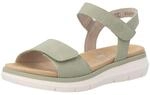 Keilsandalette REMONTE, Damen, Gr. 36, salbei, Leder, unifarben, Basic, Schuhe,