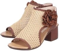 Schaftsandalette RIEKER, Damen, Gr. 37, braun, beige, Lederimitat, Textil,...