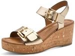 Sandalette MARCO TOZZI, Damen, Gr. 41, goldfarben, Lederimitat, metallic, Schuhe