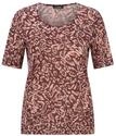GOLDNER Kurzarmshirt "Kurzgr&ouml;&szlig;e Viskoseshirt mit abstraktem Floraldruck"