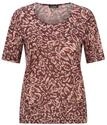Kurzarmshirt GOLDNER "Kurzgr&ouml;&szlig;e Viskoseshirt mit abstraktem Floraldruck",...