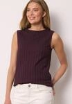 Ripptanktop STREET ONE STUDIO, Damen, Gr. 44, very berry, Web, 40% Polyester,...