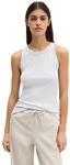T-Shirt MARC O'POLO "aus Organic-Cotton-Rib-Jersey", Damen, Gr. XXS, airy blau,