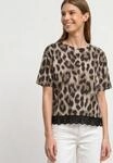 T-Shirt STREET ONE, Damen, Gr. 34, timeless beige, Web, 50% Baumwolle, 50%...