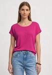 T-Shirt STREET ONE, Damen, Gr. 34, magenta dream, Stoff, 95% Viskose, 5% Elasthan,