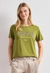 T-Shirt STREET ONE, Damen, Gr. 34, gr&uuml;n (shaded olive gr&uuml;n), Web, 50% Baumwolle,