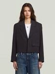 Jackenblazer G-STAR "Short Blazer", Damen, Gr. XXS, dk schwarz, Obermaterial:...