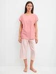 CALIDA Capri-Pyjama "Lovely Nights" 2 mit kurzem Arm und Rundhalsausschnitt,...