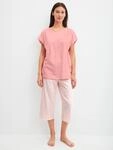 Capri-Pyjama CALIDA "Lovely Nights", Damen, Gr. L (48/50), rosa (peach cream), Single