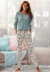 LASCANA Pyjama Set, 2 tlg. mit gemusterter Hose