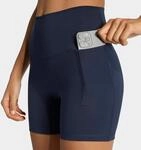 Shorts ADIDAS PERFORMANCE "W 3SS SCULPT S", Damen, Gr. XS, L&auml;nge 5, legend ink,