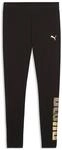PUMA Leggings "ESS LOGO LAB METALLIC LEGGINGS" aus Baumwollmischung, sportlicher