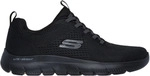 Sneaker SKECHERS "SUMMITS-ECKLER", Herren, Gr. 39, schwarz, Mesh, Synthetik,