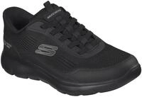 Slip-On Sneaker SKECHERS "SUMMITS-LEYTER", Herren, Gr. 40, schwarz (schwarz,