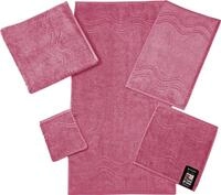 ROSS Waschhandschuh "Cashmere feeling" mit Wellen-Bord&uuml;re