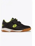 Hallenschuh LOTTO, Kinder, Gr. 27, schwarz (schwarz, fr.gelb), Synthetik, Schuhe