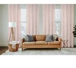 Gardine HOME BASICS "SOFTY" Gr. 3, rosa (ros&eacute;), B:140cm H:245cm,...