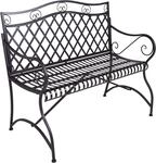 Garden Pleasure Gartenbank "PORAK" mit Armlehne und Verzierungen