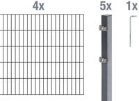 Alberts Doppelstabmattenzaun "Grundset" H&ouml;he: 80-200 cm, Gesamtl&auml;nge: 4-30 m, zum