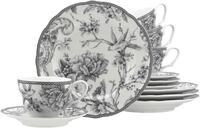 CreaTable Kaffeeservice "Adelaide, Service 12-tlg." Nostalgischer Vintage Dekor,