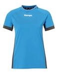 T-Shirt KEMPA "Shirt PRIME TRIKOT WOMEN", Damen, Gr. L, blau (kempablau, anthra),