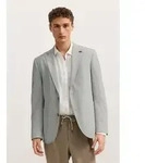 Sakko BUGATTI "Jersey-Artikel", Herren, Gr. 50, grau (220, hellgrau), 65% Polyester,