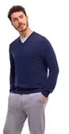 Strickpullover FALKE "Pure Cashmere", Herren, Gr. S, space blau (6116), Pullover