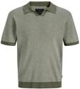 Jack & Jones Polokragenpullover "JPRBLAHUDSON KNIT SPLIT NECK SS SN" Baumwolle