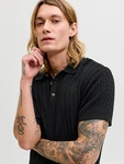 Jack & Jones Polokragenpullover "JJEEMIL KNIT CABLE POLO SS LN" mit Polokragen