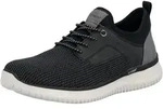 Slip-On Sneaker RIEKER, Herren, Gr. 40, schwarz, grau, Lederimitat, Textil,...