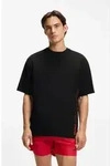 T-Shirt HUGO UNDERWEAR "TIKI T-SHIRT", Herren, Gr. XXL (56), schwarz 001, Jersey,