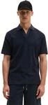 Poloshirt MARC O'POLO, Herren, Gr. M, schwarz navy, Frottee, Obermaterial: 100%