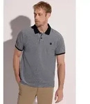 Poloshirt STREET ONE MEN, Herren, Gr. 3XL, basic schwarz, Web, 100% Baumwolle,