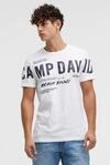 Rundhalsshirt CAMP DAVID, Jungen, Gr. 4XL, wei&szlig;, Single Jersey, Material: 95%