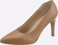 Pumps HEINE, Damen, Gr. 35, camel, Glattleder, Leder, Schuhe Pumps