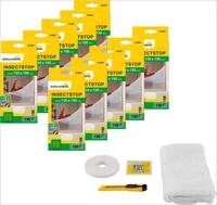 SCHELLENBERG Fliegengitter-Gewebe "Elastic ohne bohren" Set, 10 Stk. tlg....