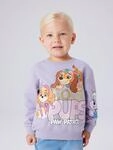 Sweatshirt NAME IT "NMFJARA PAW NREG SWEAT BRU NOOS CPLG", M&auml;dchen, Gr. 92, lila