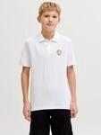 Poloshirt JACK & JONES JUNIOR "JJALLIANCE POLO SS JNR", Jungen, Gr. 152, hellwei&szlig;,