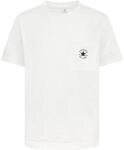 T-Shirt CONVERSE "CNVB DCTP SLUB POCKET TEE", Jungen, Gr. 128, wei&szlig; (egret),