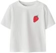 T-Shirt NAME IT "NMFJAYSLINE SS NREG TOP BOX", M&auml;dchen, Gr. 92, hellwei&szlig;, Jersey,