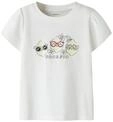 T-Shirt NAME IT "NMFVIBEKE CAPSL TOP", M&auml;dchen, Gr. 104, wei&szlig; (cloud dancer