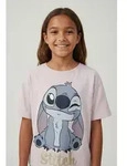 T-Shirt NAME IT "NKFAKUN STITCH SS NREG TOP BOX NOOS WDI", M&auml;dchen, Gr. 146/152,